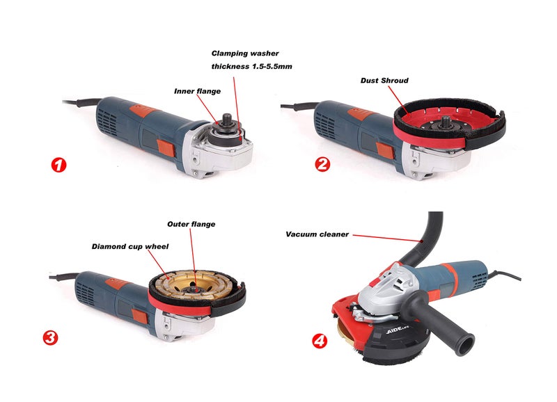 Aidelife Dust shroud for angle grinders Universal 5 inch - Image 5